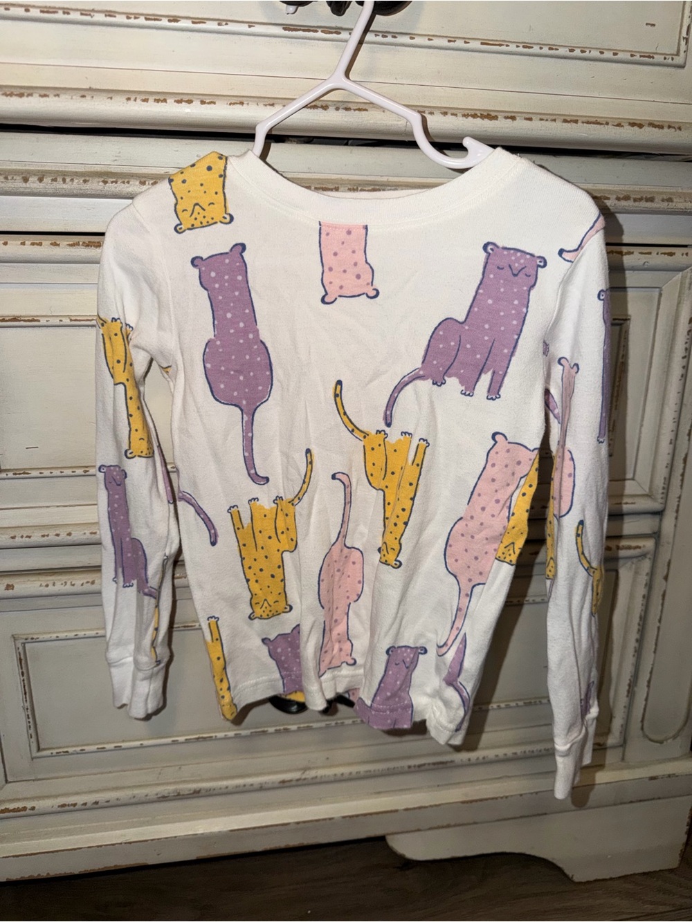 Girls Cute Cat Print Pajama Set